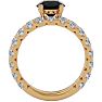 3 1/2 Carat Round Black Diamond Bridal Set In 14 Karat Yellow Gold Image-3