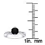 1/2 Carat Black Diamond Engagement Ring In 14 Karat White Gold Image-4