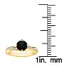 1/2 Carat Black Diamond Engagement Ring In 14 Karat Yellow Gold Image-4