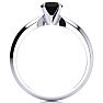 1/2 Carat Black Diamond Solitaire Engagement Ring In 14 Karat White Gold Image-2