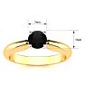 1/2 Carat Black Diamond Solitaire Engagement Ring In 14 Karat Yellow Gold Image-4