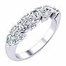 3/4 Carat Moissanite Garland Ring In 14 Karat White Gold Image-2
