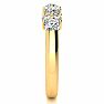 3/4 Carat Moissanite Garland Ring In 14 Karat Yellow Gold Image-4