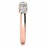 3/4 Carat Moissanite Garland Ring In 14 Karat Rose Gold Image-4