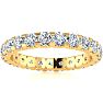2 Carat Round Diamond Eternity Ring In 14 Karat Yellow Gold, Ring Size 4 Image-1