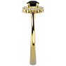 3/4 Carat Halo Black Diamond Engagement Ring In 14 Karat Yellow Gold Image-4