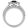 2 1/2 Carat Black Diamond Bridal Set In 14 Karat White Gold Image-3