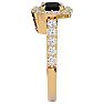 2 1/2 Carat Black Diamond Halo Engagement Ring In 14 Karat Yellow Gold Image-4