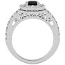 3 Carat Black Diamond Bridal Set In 14 Karat White Gold Image-3