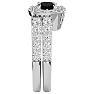 3 Carat Black Diamond Bridal Set In 14 Karat White Gold Image-4