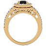3 Carat Black Diamond Bridal Set In 14 Karat Yellow Gold Image-3