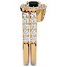 3 Carat Black Diamond Bridal Set In 14 Karat Yellow Gold Image-4