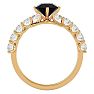 1 3/4 Carat Black Diamond Engagement Ring In 14 Karat Yellow Gold Image-3