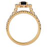 2 Carat Halo Black Diamond Bridal Set In 14 Karat Yellow Gold Image-3