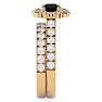 2 Carat Halo Black Diamond Bridal Set In 14 Karat Yellow Gold Image-4