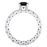 3 Carat Round Shape Black Diamond Eternity Engagement Ring In 14 Karat White Gold Image-3