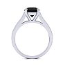 2 1/2 Carat Round Shape Black Diamond Engagement Ring In 14 Karat White Gold Image-3