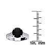 2 1/2 Carat Round Shape Black Diamond Engagement Ring In 14 Karat White Gold Image-5