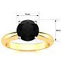 2 Carat Black Diamond Solitaire Engagement Ring In 14 Karat Yellow Gold Image-4
