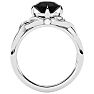 2 Carat Celtic Love Knot Black Diamond Engagement Ring In 14 Karat White Gold Image-3