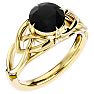 2 Carat Celtic Love Knot Black Diamond Engagement Ring In 14 Karat Yellow Gold Image-2
