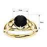 2 Carat Celtic Love Knot Black Diamond Engagement Ring In 14 Karat Yellow Gold Image-5