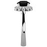 2 1/3 Carat Halo Black Diamond Engagement Ring In 14 Karat White Gold Image-4