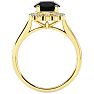 2 1/3 Carat Halo Black Diamond Engagement Ring In 14 Karat Yellow Gold Image-3