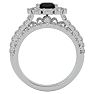 4 1/2 Carat Black Diamond Bridal Set In 14 Karat White Gold Image-3