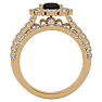 4 1/2 Carat Black Diamond Bridal Set In 14 Karat Yellow Gold Image-3