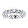 3 Carat Round Diamond Eternity Ring In 14 Karat White Gold, Ring Size 4.5 Image-1