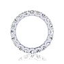 3 Carat Round Diamond Eternity Ring In 14 Karat White Gold, Ring Size 4.5 Image-3