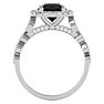 2 1/2 Carat Halo Black Diamond Engagement Ring In 14 Karat White Gold Image-3