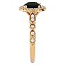 2 1/2 Carat Halo Black Diamond Engagement Ring In 14 Karat Yellow Gold Image-4
