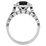 2 1/2 Carat Halo Black Diamond Bridal Set In 14 Karat White Gold Image-3
