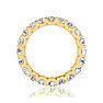 3 Carat Round Diamond Eternity Ring In 14 Karat Yellow Gold, Ring Size 4.5 Image-3