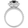 3 Carat Black Diamond Halo Bridal Set In 14 Karat White Gold With 2 Carat Center Black Diamond Image-3