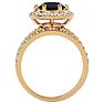 3 Carat Black Diamond Halo Bridal Set In 14 Karat Yellow Gold With 2 Carat Center Black Diamond Image-3