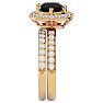 3 Carat Black Diamond Halo Bridal Set In 14 Karat Yellow Gold With 2 Carat Center Black Diamond Image-4