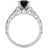 2 1/4 Carat Vintage Black Diamond Engagement Ring In 14 Karat White Gold Image-3