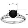 2 1/4 Carat Vintage Black Diamond Engagement Ring In 14 Karat White Gold Image-5