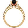 2 1/4 Carat Vintage Black Diamond Engagement Ring In 14 Karat Yellow Gold Image-3