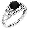 1 1/2 Carat Celtic Love Knot Black Diamond Engagement Ring In 14 Karat White Gold Image-2