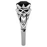 1 1/2 Carat Celtic Love Knot Black Diamond Engagement Ring In 14 Karat White Gold Image-4
