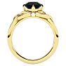 1 1/2 Carat Celtic Love Knot Black Diamond Engagement Ring In 14 Karat Yellow Gold Image-3