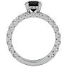 4 Carat Round Black Diamond Bridal Set In 14 Karat White Gold Image-3