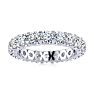 3 Carat Round Diamond Eternity Ring In Platinum, Ring Size 4 Image-1