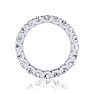 3 Carat Round Diamond Eternity Ring In Platinum, Ring Size 4 Image-3