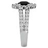 3 Carat Black Diamond Halo Engagement Ring In 14 Karat White Gold Image-4