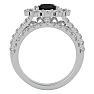 3 1/2 Carat Black Diamond Bridal Set In 14 Karat White Gold Image-3